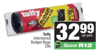 Spar Tuffy Interleaved Budget Bags 20s offer