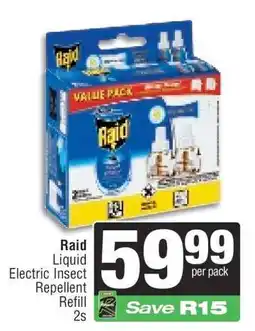 Spar Raid Liquid Electric Insect Repellent Refill 2s offer