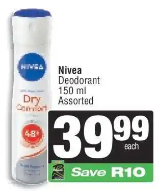 Spar Nivea Deodorant offer