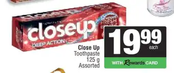 Spar Close Up Toothpaste offer