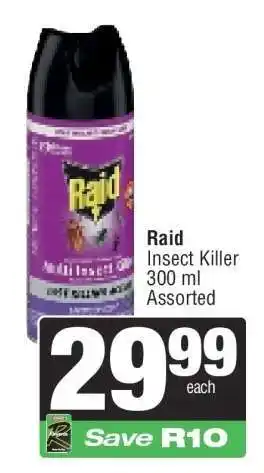 Spar Raid Insect Killer offer
