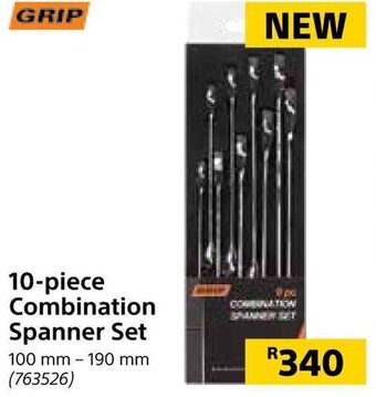 Builders Warehouse Grip 10-piece Combination Spanner Set offer