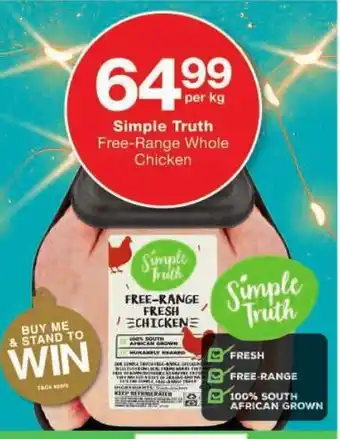 Checkers Simple Truth Free-Range Whole Chicken offer