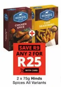 Checkers Hinds Spices All Variants offer