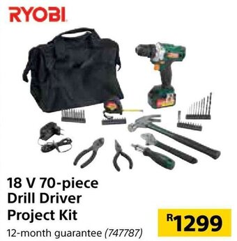 Builders Warehouse Ryobi 18V 70-piece Drill Driver Project Kit offer