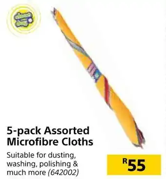 Builders Warehouse 5-pack Assorted Microfibre Cloths offer