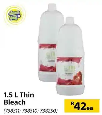 Builders Warehouse Clean Day Thin Bleach 1.5L offer