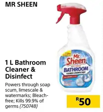 Builders Warehouse Mr. Sheen Bathroom Cleaner & Disinfect 1L offer