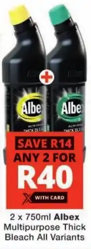 Checkers Albex Multipurpose Thick Bleach All Variants offer