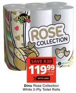 Checkers Dinu Rose Collection White 2-Ply Toilet Rolls offer