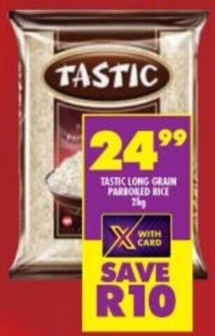 Shoprite Tastic Long Grain Parboiled Rice 2kg offer