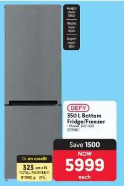 Makro DEFY 350 L Bottom Fridge/Freezer offer