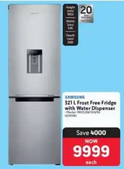 Makro Samsung 321 L Frost Free Fridge with Water Dispenser offer