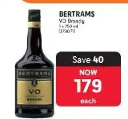 Makro Bertrams VO Brandy offer