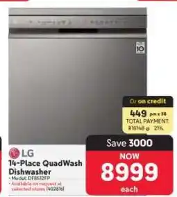 Makro LG 14-Place QuadWash Dishwasher offer