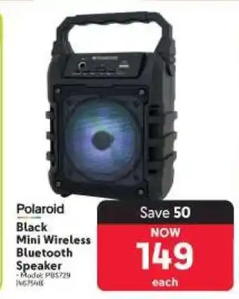 Makro Polaroid Black Mini Wireless Bluetooth Speaker offer