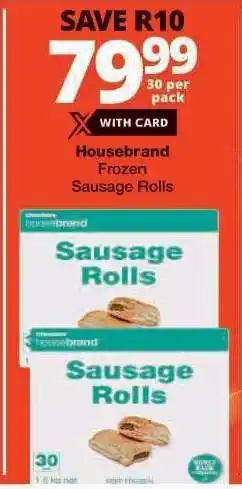 Checkers Housebrand Frozen Sausage Rolls offer
