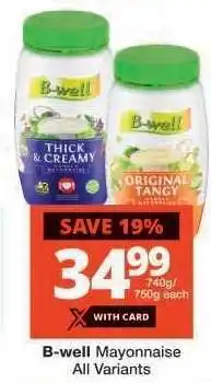 Checkers B-well Mayonnaise offer