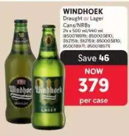 Makro Windhoek Draught or Lager offer