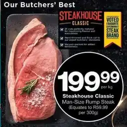 Checkers Steakhouse Classic Man-Size Rump Steak offer