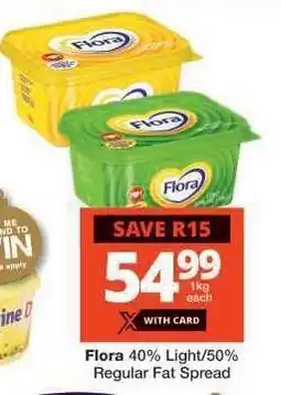 Checkers Flora 40% Light/50% Regular Fat Spread offer