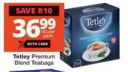 Checkers Tetley Premium Blend Teabags offer