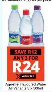 Checkers aQuellé Flavoured Water offer