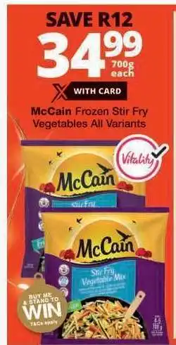 Checkers McCain Frozen Stir Fry Vegetables offer