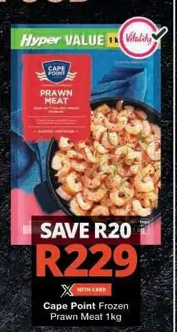 Checkers Cape Point Frozen Prawn Meat 1kg offer