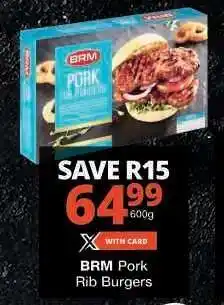 Checkers BRM Pork Rib Burgers offer