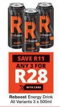Checkers Reboost Energy Drink offer