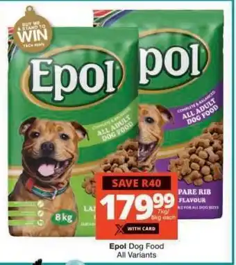Checkers EPOL DOG FOOD offer
