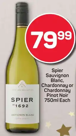 Pick n Pay Spier Sauvignon Blanc, Chardonnay or Chardonnay Pinot Noir offer