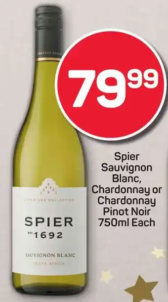 Spier Sauvignon Blanc, Chardonnay or Chardonnay Pinot Noir