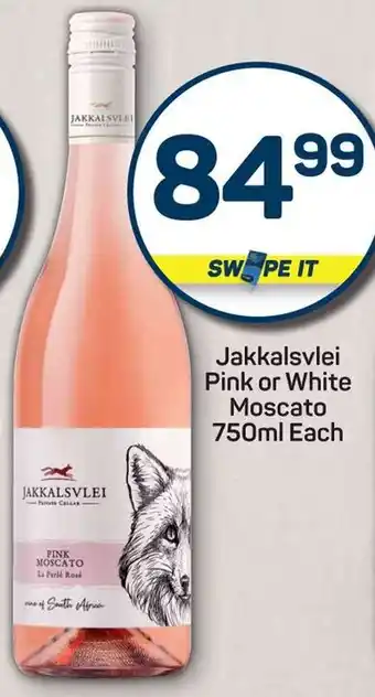 Pick n Pay Jakkalsvlei Pink or White Moscato offer