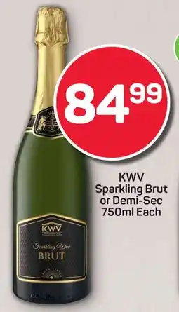 Pick n Pay KWV Sparkling Brut or Demi-Sec offer