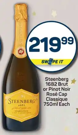 Pick n Pay Steenberg 1682 Brut or Pinot Noir Rosé Cap Classique offer