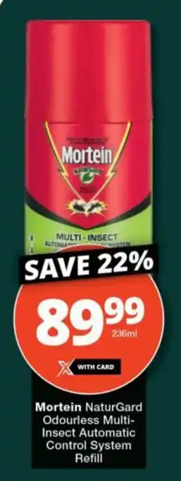 Mortein NaturGard Odourless Multi-Insect Automatic Control System Refill