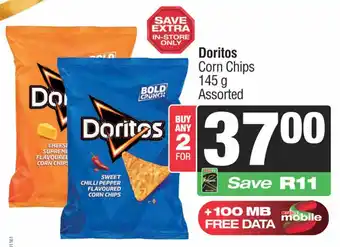 Spar Savemor Doritos Corn Chips Assorted offer