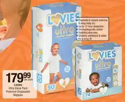 Checkers Lovies Ultra Value Pack Premium Disposable Nappies offer