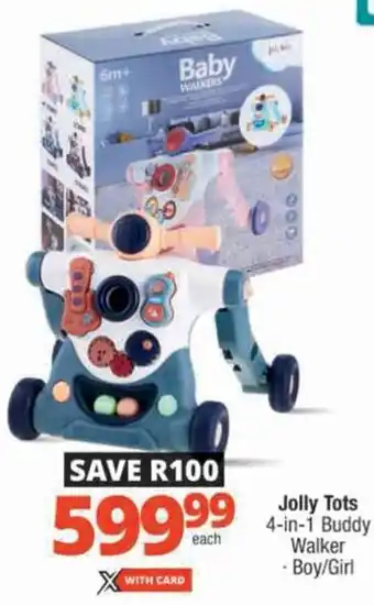 Checkers Jolly Tots 4-in-1 Buddy Walker offer
