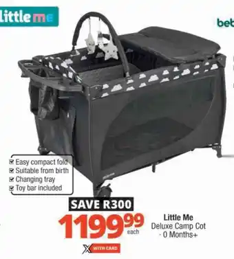Checkers Little Me Deluxe Camp Cot offer