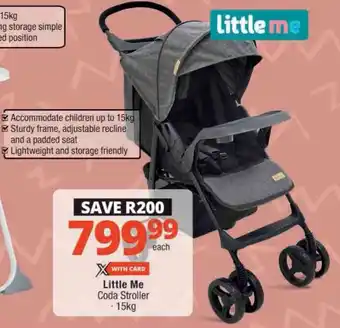 Checkers Little Me Coda Stroller offer