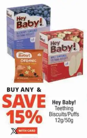 Checkers Hey Baby! Teething Biscuits/ Puffs offer
