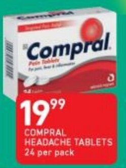 Shoprite Compral Headache Tablets 24 per pack offer