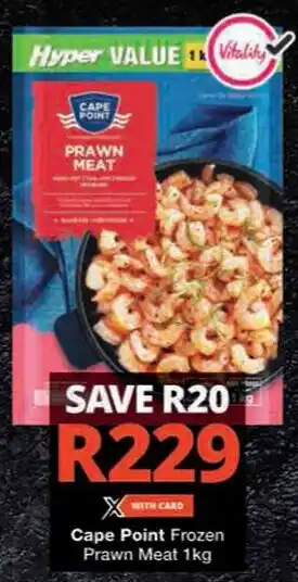 Checkers Hyper Cape Point Frozen Prawn Meat offer