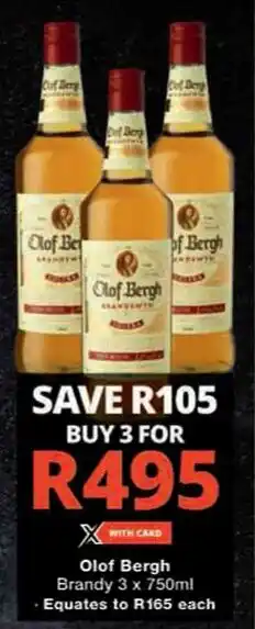 Checkers Hyper Olof Bergh Brandy offer