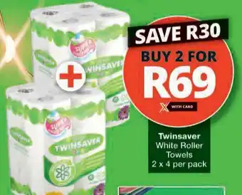Checkers Hyper Twinsaver White Roller Towels offer