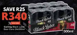 Checkers Hyper Carling Black Label Beer Cans offer