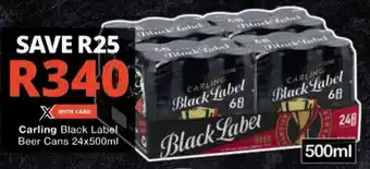 Checkers Hyper Carling Black Label Beer Cans offer